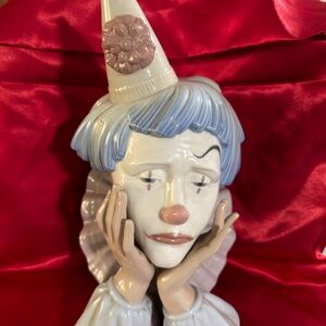 Vintage Retired Lladro Jester/Clown's Head #5129 'Sad Melancholy' By: Jose Puché
